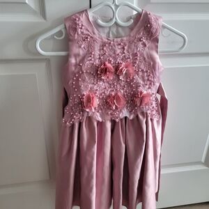 2 Girls' Dresses. Pink Dress and Black & Yellow Dress Size 4T